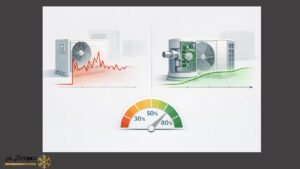 تفاوت عملکرد کمپرسور اینورتردار در بار جزئی (PLR) نسبت به کمپرسور دور ثابت